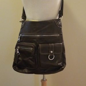 NWOT Brown Crossbody with Cloth Wallet